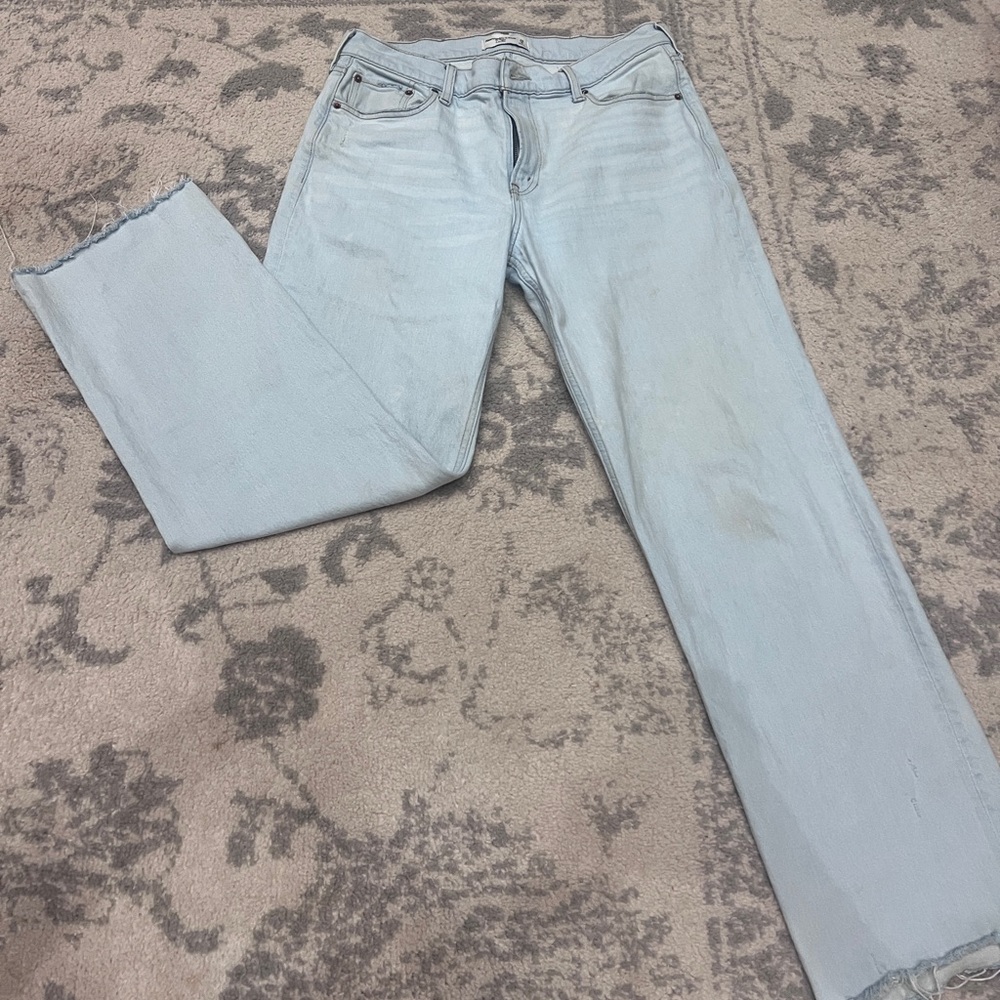 Abercrombie & Fitch Blue Straight Leg Jeans